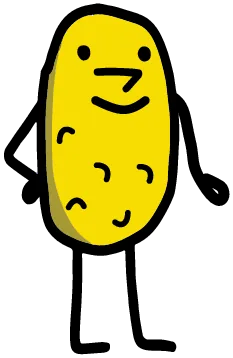 The Spud & Root potato, looking pleased with itself.